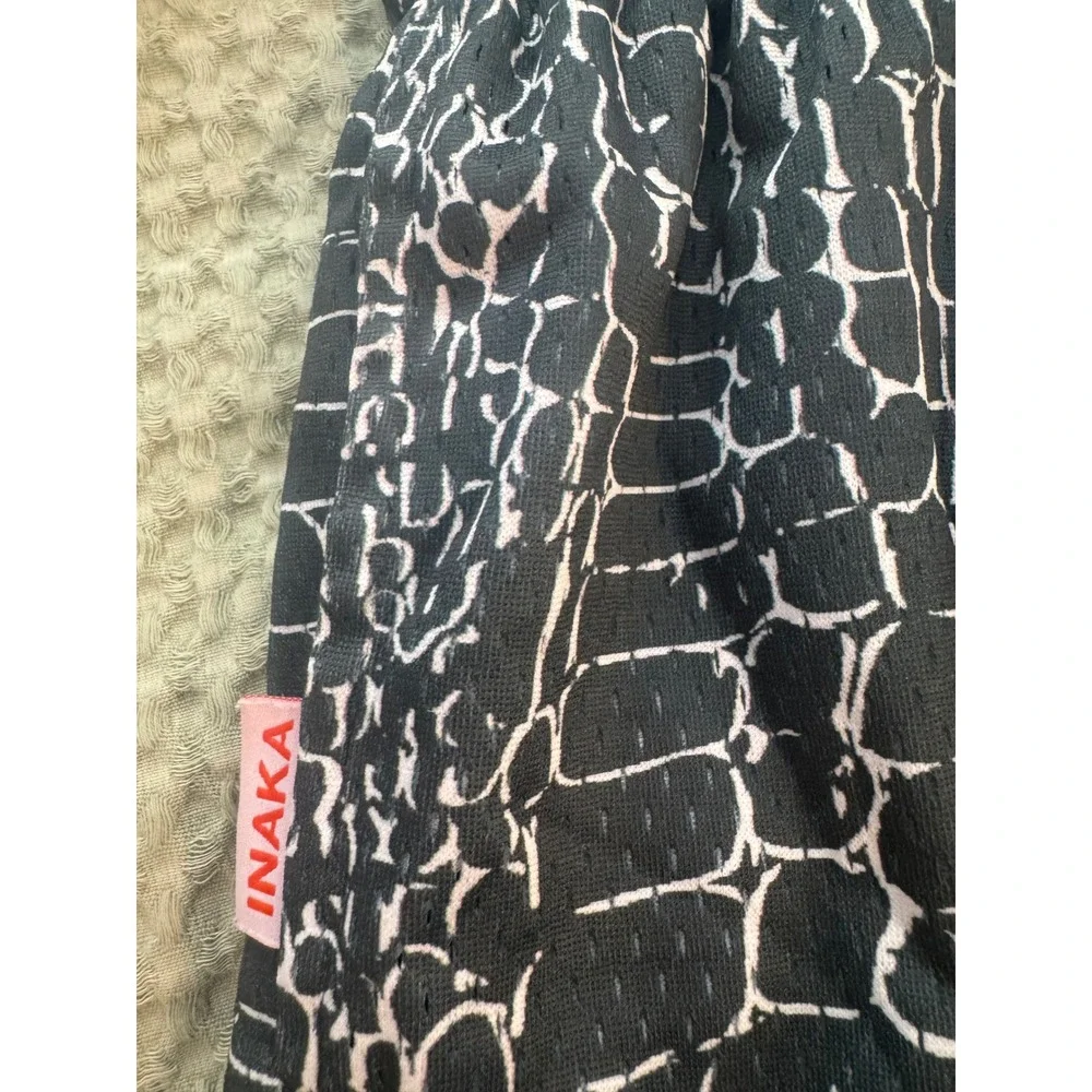 Inaka Power Mens Mesh Shorts Small Green White Crocodile Print Gym Athletic